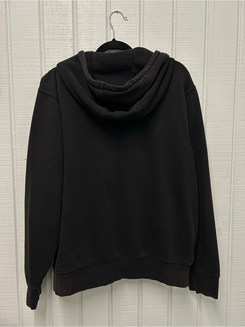 Nike Black Full-Zip Hooded Sweatshirt with White Logo - Picture 2 of 11